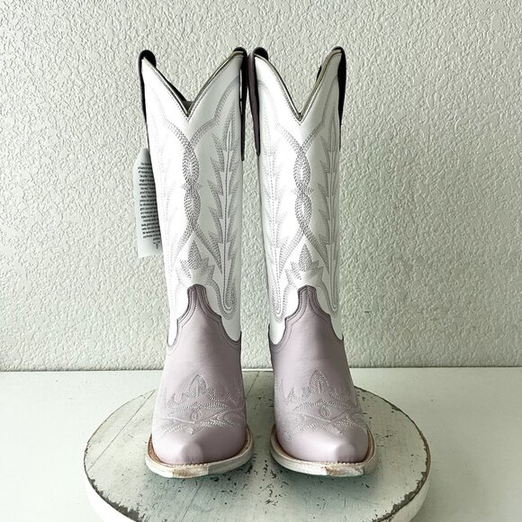 Lane LEXINGTON Purple Cowboy Boots Western Cowgirl Tall Snip Toe Mid Calf 7.5 - Picture 2 of 12